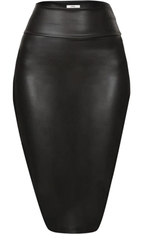 Faux Leather Pencil Skirt