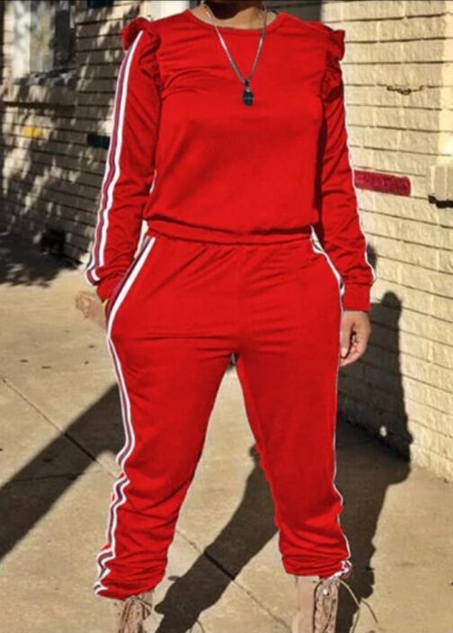 Red Striped Jogger - Image 3