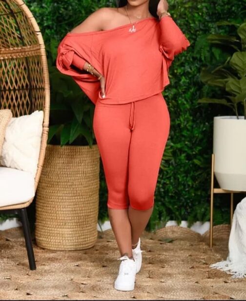 Off Shoulder Capri Set - Image 7