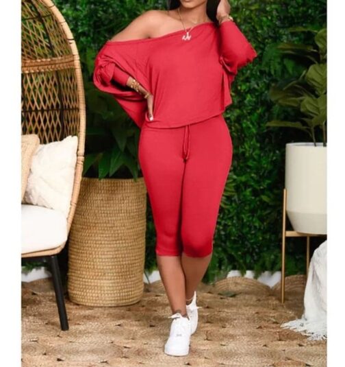 Off Shoulder Capri Set - Image 8