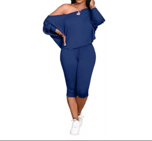 Off Shoulder Capri Set - Image 2